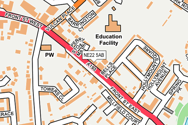 Map of CHINCHILLA PIZZERIA (BEDLINGTON) LIMITED at local scale