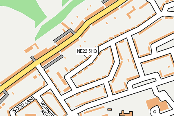 NE22 5HQ map - OS OpenMap – Local (Ordnance Survey)