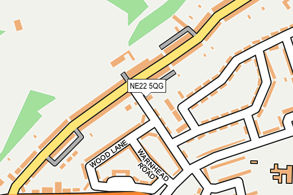 NE22 5QG map - OS OpenMap – Local (Ordnance Survey)