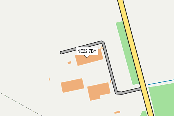 NE22 7BY map - OS OpenMap – Local (Ordnance Survey)