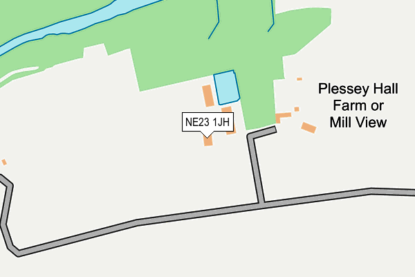 NE23 1JH map - OS OpenMap – Local (Ordnance Survey)