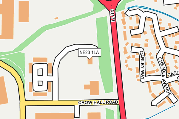NE23 1LA map - OS OpenMap – Local (Ordnance Survey)