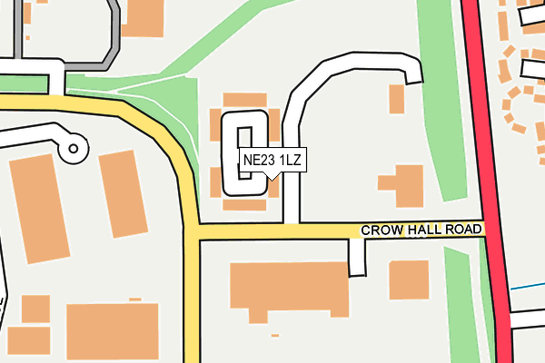 NE23 1LZ map - OS OpenMap – Local (Ordnance Survey)