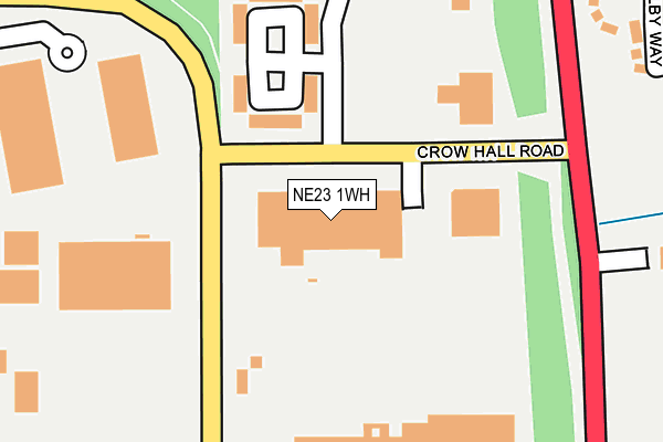 NE23 1WH map - OS OpenMap – Local (Ordnance Survey)
