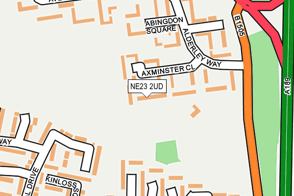 NE23 2UD map - OS OpenMap – Local (Ordnance Survey)