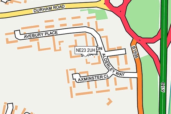 NE23 2UH map - OS OpenMap – Local (Ordnance Survey)