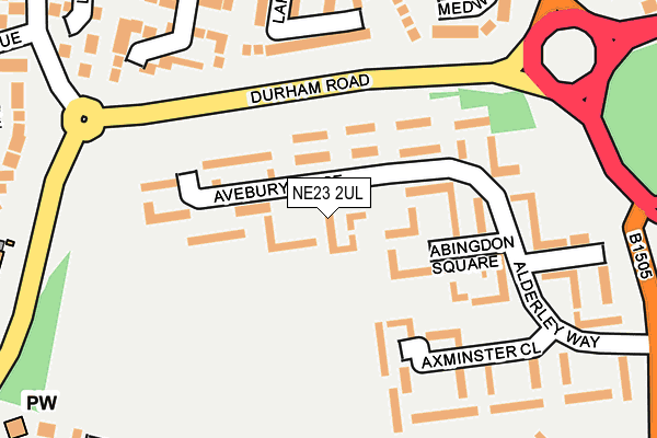 NE23 2UL map - OS OpenMap – Local (Ordnance Survey)