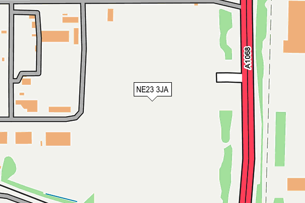 NE23 3JA map - OS OpenMap – Local (Ordnance Survey)