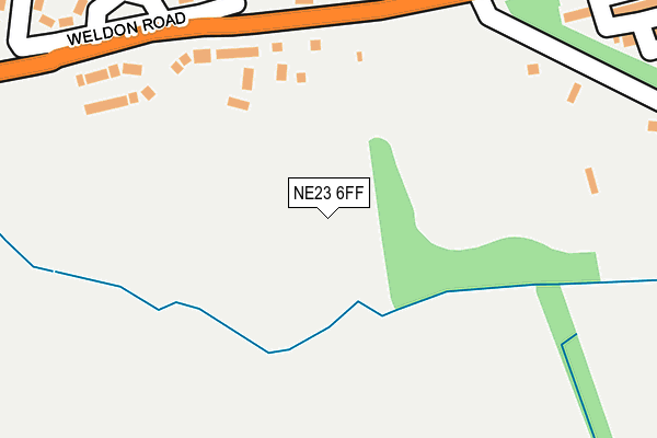 NE23 6FF map - OS OpenMap – Local (Ordnance Survey)