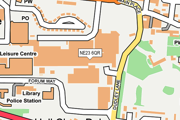 NE23 6QR map - OS OpenMap – Local (Ordnance Survey)