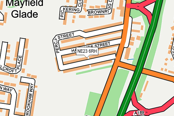 NE23 6RH map - OS OpenMap – Local (Ordnance Survey)