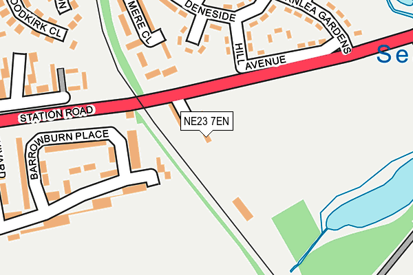 NE23 7EN map - OS OpenMap – Local (Ordnance Survey)