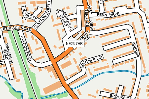 NE23 7HR map - OS OpenMap – Local (Ordnance Survey)