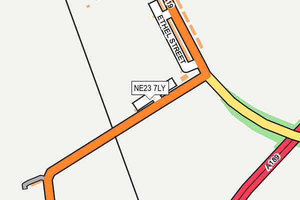 NE23 7LY map - OS OpenMap – Local (Ordnance Survey)