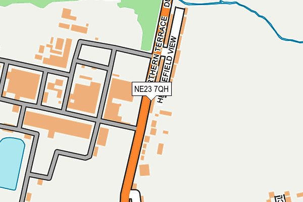NE23 7QH map - OS OpenMap – Local (Ordnance Survey)