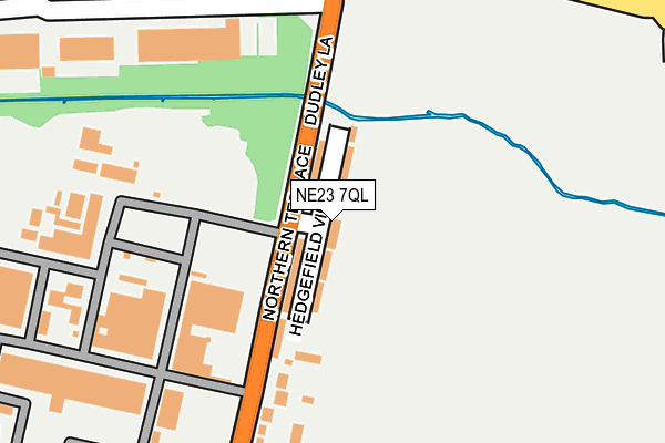 NE23 7QL map - OS OpenMap – Local (Ordnance Survey)