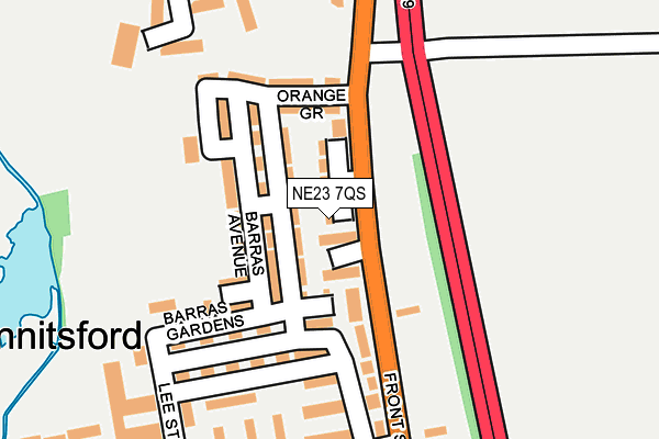 Map of PONTELAND GARAGE LIMITED at local scale