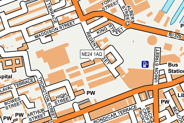 NE24 1AQ map - OS OpenMap – Local (Ordnance Survey)