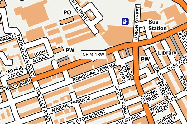 NE24 1BW map - OS OpenMap – Local (Ordnance Survey)