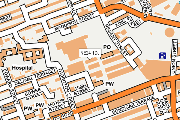 NE24 1DJ map - OS OpenMap – Local (Ordnance Survey)