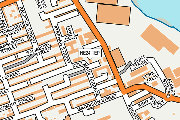 NE24 1EP map - OS OpenMap – Local (Ordnance Survey)