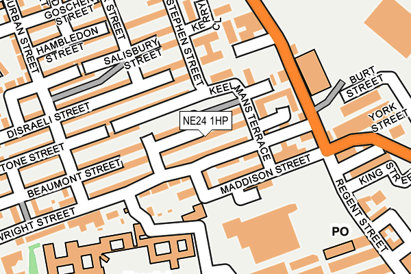 NE24 1HP map - OS OpenMap – Local (Ordnance Survey)