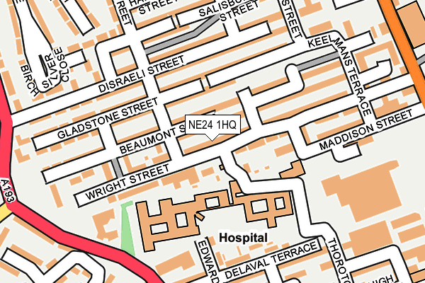 NE24 1HQ map - OS OpenMap – Local (Ordnance Survey)
