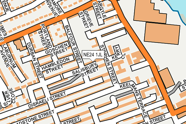 NE24 1JL map - OS OpenMap – Local (Ordnance Survey)