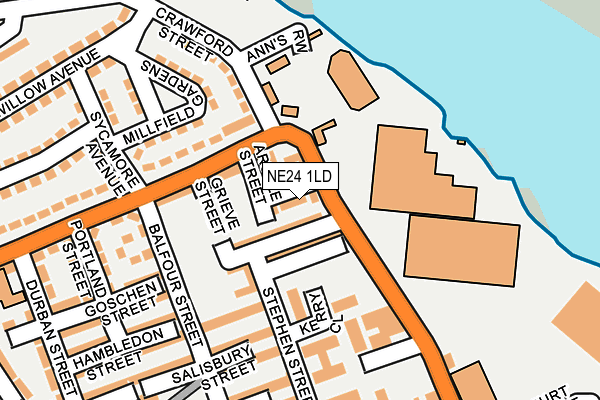 NE24 1LD map - OS OpenMap – Local (Ordnance Survey)