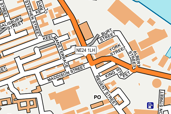 NE24 1LH map - OS OpenMap – Local (Ordnance Survey)