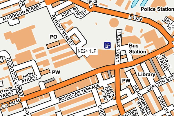 NE24 1LP map - OS OpenMap – Local (Ordnance Survey)