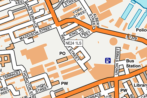 NE24 1LS map - OS OpenMap – Local (Ordnance Survey)