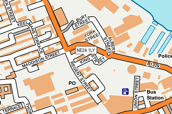 NE24 1LY map - OS OpenMap – Local (Ordnance Survey)
