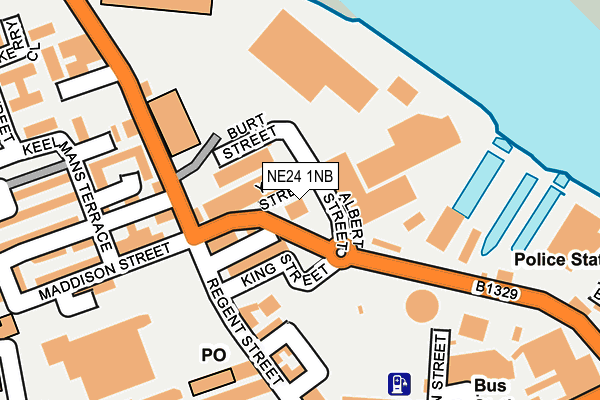 NE24 1NB map - OS OpenMap – Local (Ordnance Survey)