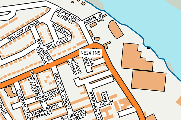 NE24 1NS map - OS OpenMap – Local (Ordnance Survey)