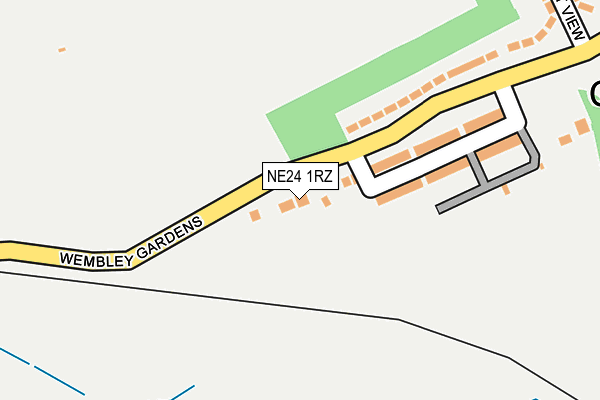 NE24 1RZ map - OS OpenMap – Local (Ordnance Survey)
