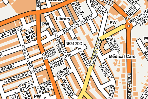 NE24 2DD map - OS OpenMap – Local (Ordnance Survey)