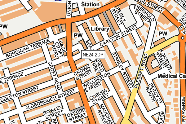 NE24 2DP map - OS OpenMap – Local (Ordnance Survey)