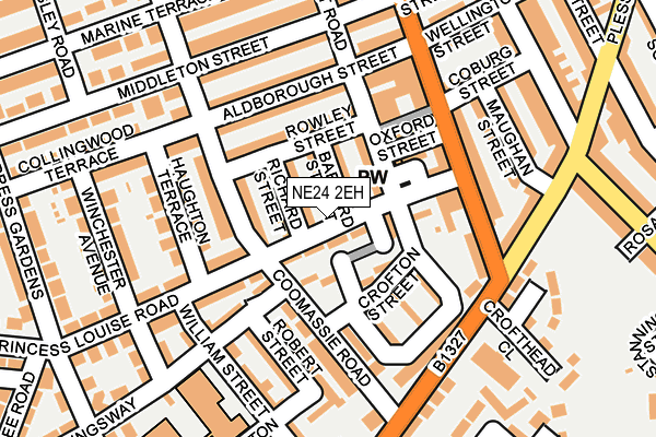 NE24 2EH map - OS OpenMap – Local (Ordnance Survey)