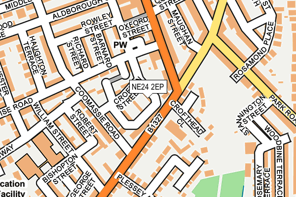 NE24 2EP map - OS OpenMap – Local (Ordnance Survey)