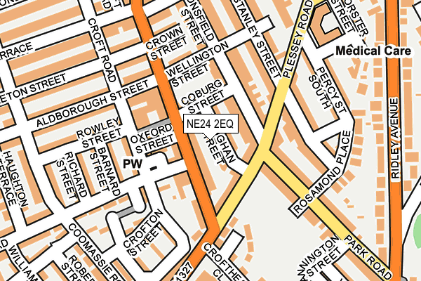 NE24 2EQ map - OS OpenMap – Local (Ordnance Survey)