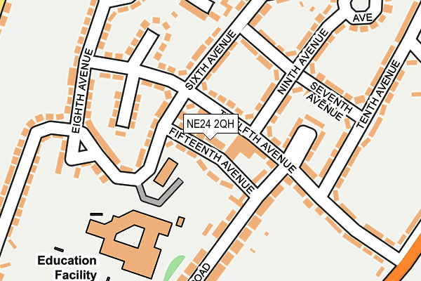 NE24 2QH map - OS OpenMap – Local (Ordnance Survey)