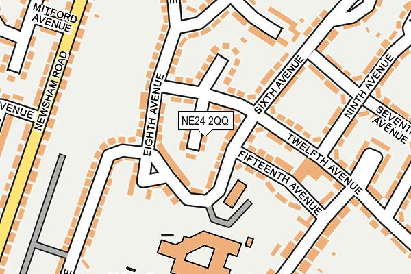 NE24 2QQ map - OS OpenMap – Local (Ordnance Survey)