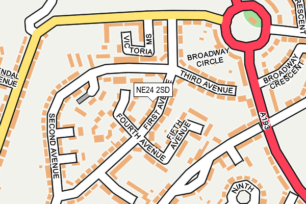NE24 2SD map - OS OpenMap – Local (Ordnance Survey)