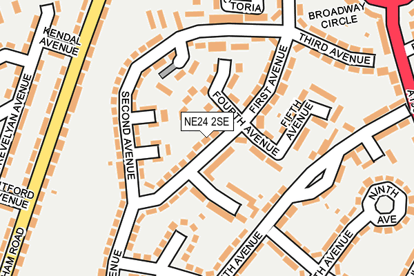 NE24 2SE map - OS OpenMap – Local (Ordnance Survey)