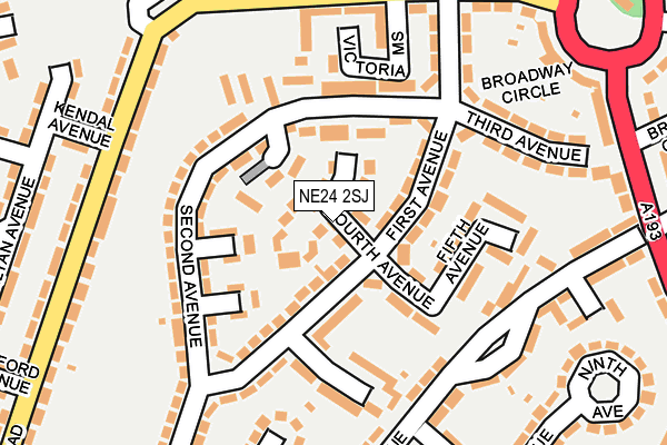 NE24 2SJ map - OS OpenMap – Local (Ordnance Survey)