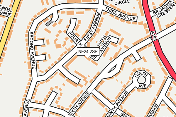 NE24 2SP map - OS OpenMap – Local (Ordnance Survey)