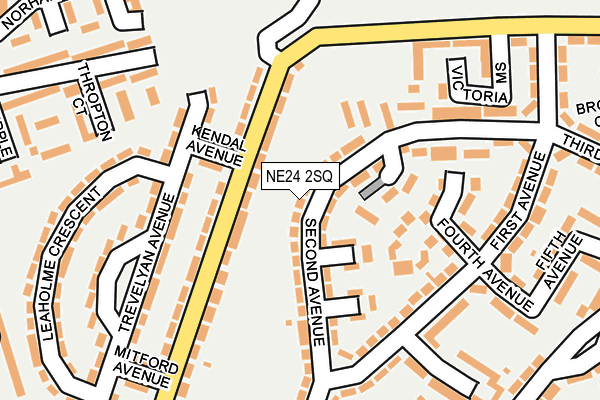 NE24 2SQ map - OS OpenMap – Local (Ordnance Survey)