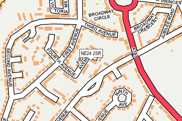 NE24 2SR map - OS OpenMap – Local (Ordnance Survey)