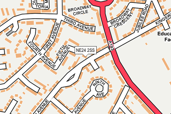 NE24 2SS map - OS OpenMap – Local (Ordnance Survey)